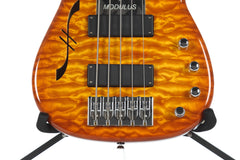 2006 Modulus Quantum Q 5 String Fretless Semi-Hollow Bass Guitar -RARE-