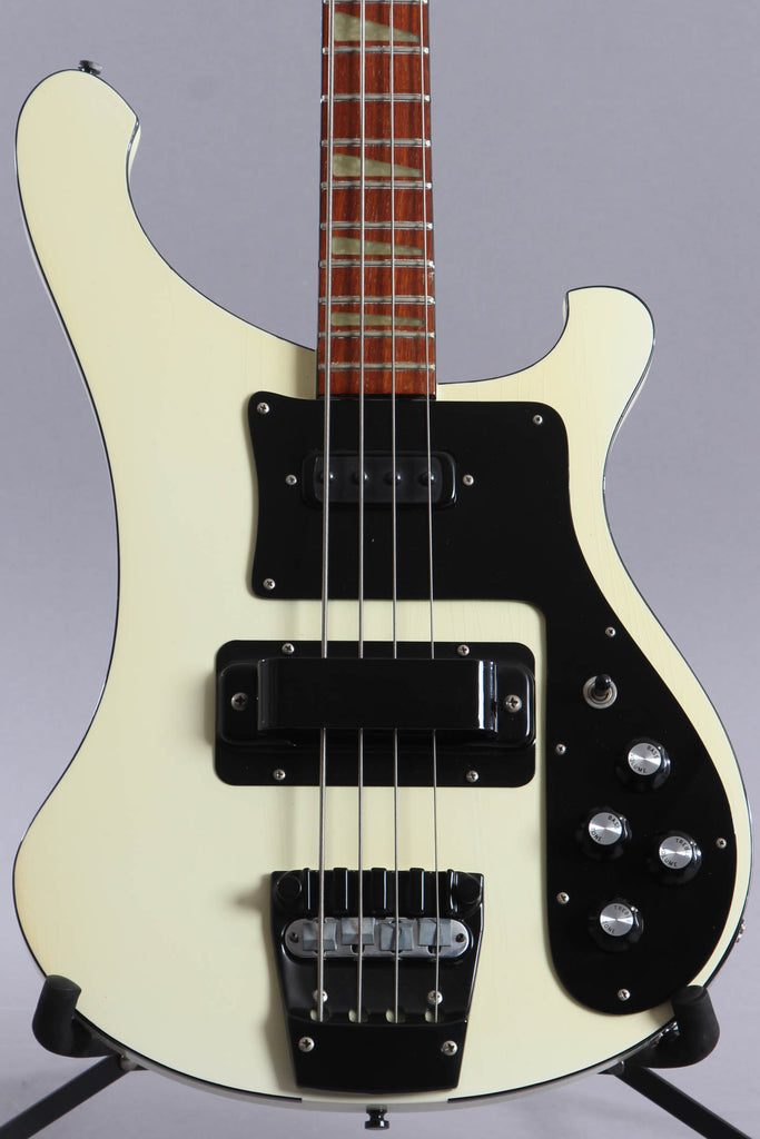 1987 Rickenbacker 4003 Bass Guitar White W/Black Binding