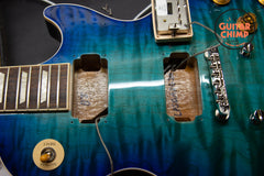 2020 Gibson Les Paul Standard Goryo Yuto Trans Blue Burst Quilt Top