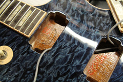 2011 Gibson Les Paul Standard Premium Plus Royal Blue Quilt Top ~Headstock Repair~