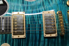2011 Gibson Custom Shop Les Paul Custom Aqua Blue Flame Top