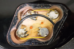 2008 Gibson Custom Shop Les Paul Standard Silver Sparkle With Blue Flames