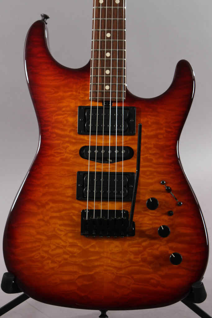 2016 Sadowsky NYC S-Style Dark Cherry Burst Quilt Top