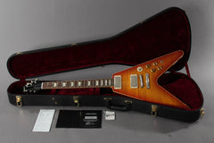 2010 Gibson Custom Shop Flying V Standard Figured Top Washed Cherry