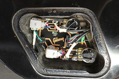 2012 Left Handed Gibson Les Paul Standard Plus Trans Black Flame Top