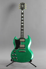 2008 Left Handed Gibson Custom Shop SG Custom Green Sparkle