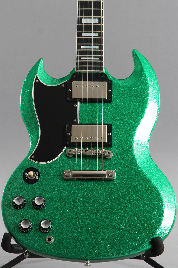 2008 Left Handed Gibson Custom Shop SG Custom Green Sparkle