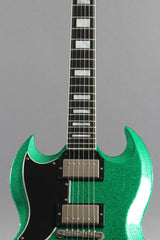 2008 Left Handed Gibson Custom Shop SG Custom Green Sparkle