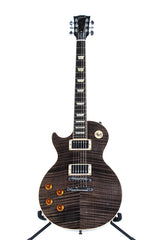 2012 Left Handed Gibson Les Paul Standard Plus Trans Black Flame Top