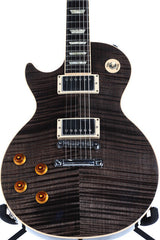 2012 Left Handed Gibson Les Paul Standard Plus Trans Black Flame Top