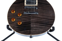 2012 Left Handed Gibson Les Paul Standard Plus Trans Black Flame Top