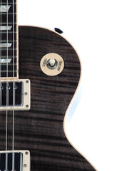 2012 Left Handed Gibson Les Paul Standard Plus Trans Black Flame Top