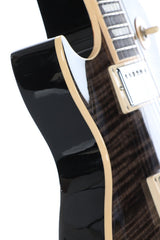 2012 Left Handed Gibson Les Paul Standard Plus Trans Black Flame Top