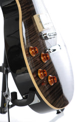 2012 Left Handed Gibson Les Paul Standard Plus Trans Black Flame Top