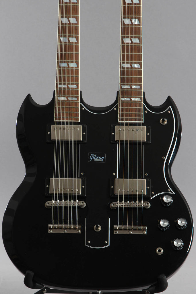 2008 Gibson Custom Shop EDS-1275 Sg Double Neck Electric Guitar Ebony Black