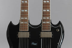 2008 Gibson Custom Shop EDS-1275 Sg Double Neck Electric Guitar Ebony Black