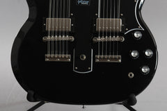2008 Gibson Custom Shop EDS-1275 Sg Double Neck Electric Guitar Ebony Black