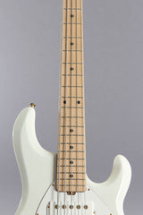 2015 Ernie Ball Music Man Stingray 5 HH 5-String Bass Guitar Ivory White ~Matching Headstock~