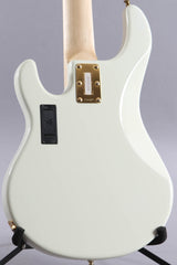 2015 Ernie Ball Music Man Stingray 5 HH 5-String Bass Guitar Ivory White ~Matching Headstock~