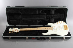 2015 Ernie Ball Music Man Stingray 5 HH 5-String Bass Guitar Ivory White ~Matching Headstock~