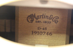 2015 Martin D-45 Acoustic Guitar -SUPER CLEAN-