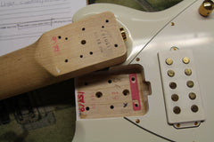 2015 Ernie Ball Music Man Stingray 5 HH 5-String Bass Guitar Ivory White ~Matching Headstock~