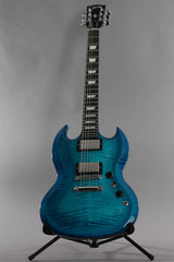 2009 Gibson Limited Run Series Sg Carved Top AAA Ocean Blue Burst