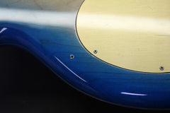 1990 Alembic Distallate 5 String Bass Caribbean Blue Burst Quilt Top -34" SCALE-