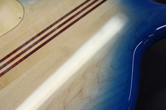 1990 Alembic Distallate 5 String Bass Caribbean Blue Burst Quilt Top -34" SCALE-