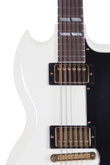 2001 Gibson EDS-1275 SG Double Neck Electric Guitar Alpine White