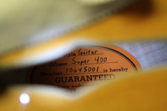 2015 Gibson Custom Shop Super 400 Archtop Natural