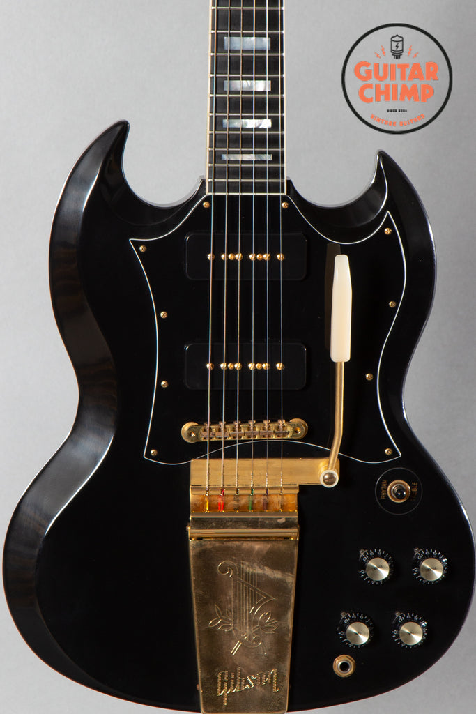 2018 Gibson Custom Shop SG Custom P-90 w/Maestro VOS Lamp Black