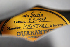 2017 Gibson Memphis ES-339 Satin Ebony Semi-Hollow Electric Guitar -SUPER CLEAN-