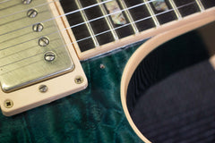 2004 Gibson Custom Shop Les Paul Elegant Peacock Green Quilt Top