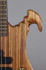 2003 Warwick Buzzard BO Zebrawood 4 String Bass Guitar