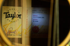 2018 Taylor 914CE V-Class Acoustic Electric