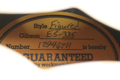 2016 Gibson Memphis Custom ES-335 Figured Natural Flame Top Block Inlays -SUPER CLEAN-