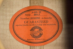 2002 Gibson J-185EC AAAA Natural Quilt Maple Top