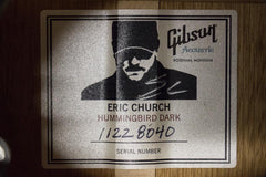 2016 Gibson Custom Shop Eric Church Hummingbird Dark Translucent Ebony Burst