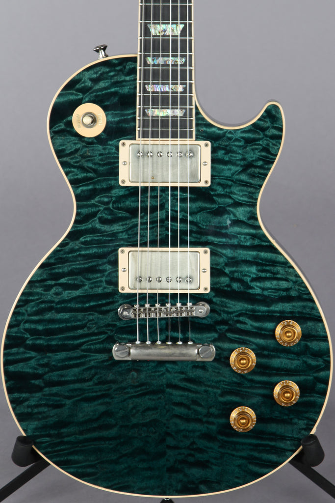 2004 Gibson Custom Shop Les Paul Elegant Peacock Green Quilt Top