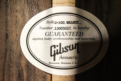 2016 Gibson J-100 Walnut Acoustic Electric Guitar