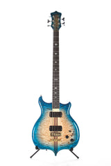 1990 Alembic Distallate 5 String Bass Caribbean Blue Burst Quilt Top -34" SCALE-