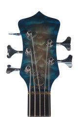 1990 Alembic Distallate 5 String Bass Caribbean Blue Burst Quilt Top -34" SCALE-