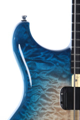 1990 Alembic Distallate 5 String Bass Caribbean Blue Burst Quilt Top -34" SCALE-
