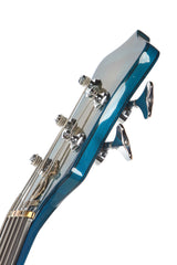 1990 Alembic Distallate 5 String Bass Caribbean Blue Burst Quilt Top -34" SCALE-