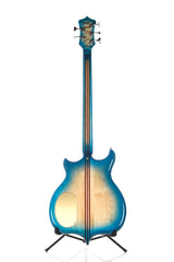 1990 Alembic Distallate 5 String Bass Caribbean Blue Burst Quilt Top -34" SCALE-