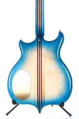 1990 Alembic Distallate 5 String Bass Caribbean Blue Burst Quilt Top -34" SCALE-