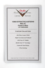 2014 Fender Custom Shop 1960 Relic Stratocaster Fiesta Red Matching Headstock