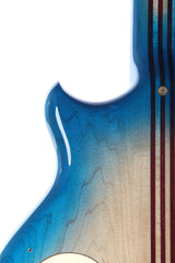 1990 Alembic Distallate 5 String Bass Caribbean Blue Burst Quilt Top -34" SCALE-