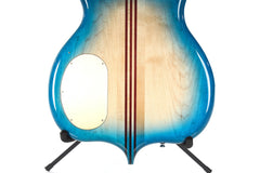 1990 Alembic Distallate 5 String Bass Caribbean Blue Burst Quilt Top -34" SCALE-